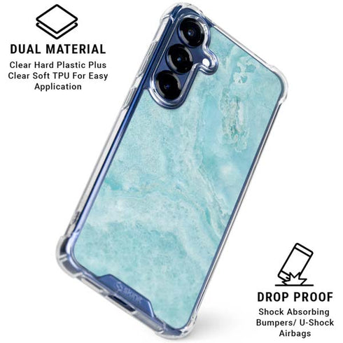 Crystal Turquoise Galaxy S25 Clear Case